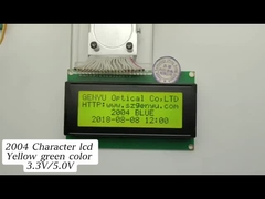 Display LCD monocromático Módulo 20x4 Caracter LCM 16pin STN Amarelo Verde