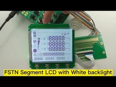 Módulos de exibição LCD personalizados 7 14 HT1623 FSTN segmentado COB+PIN branco para caixa de contador