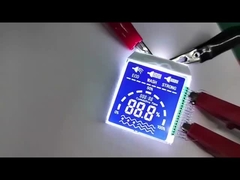 Dimensão personalizada Display LCD de segmento HTN PIN azul Conecte-se com luz de fundo branca