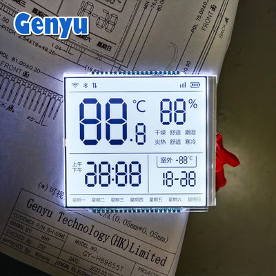 Bom preço. Tela LCD personalizada quadrada HTN Luz de fundo branca Tela LCD termostática on-line