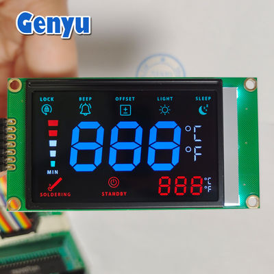 Bom preço. Display LCD VA personalizado Digital azul 7 segmentos tela COB + Zebra 4.5V on-line
