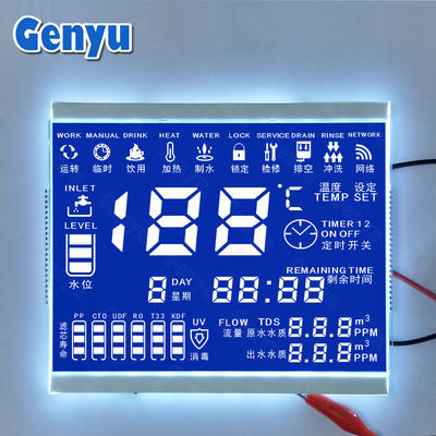 Bom preço. HTN Azul 8 polegadas segmentado painel de tela LCD personalizado para distribuidor de água on-line