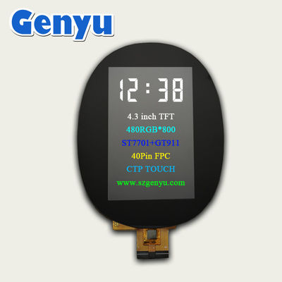 4.3 polegadas TFT touch screen LCD capacitive touch screen 480x800 pontos 40pin RGB interface