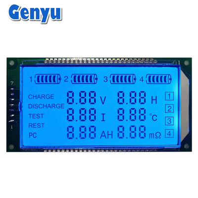 Bom preço. Modulo de exibição de segmento LCD personalizado HT1621 TN Luz de fundo azul positiva para carregador on-line