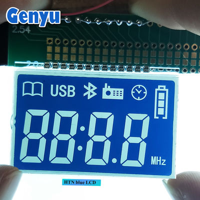 Display LCD personalizado HTN Negativo 7 Segmento Display LCD para áudio