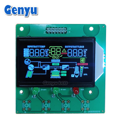 Segmento LCD VA Negro Ícones de fundo de cor Brancos dígitos para inversor