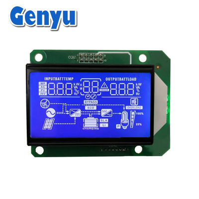 Bom preço. Segmento negativo HTN Display LCD Modulo LCM Azul Luz de fundo branca Para inversor solar on-line