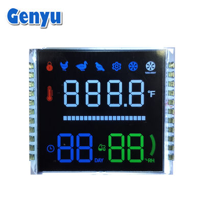 Bom preço. Cores 7 segmentos VA LCD Display 22PIN Luz de fundo branca para incubadora de ovos on-line