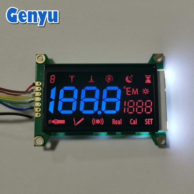 Bom preço. Segmentos azuis VA LCD Modulo Preto 5V LCD Display Luz de fundo branca com PCB on-line