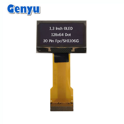 Bom preço. Caracteres brancos OLED Display 1,3 polegadas 128x64 pontos SH1106 30PIN FPC Connector on-line
