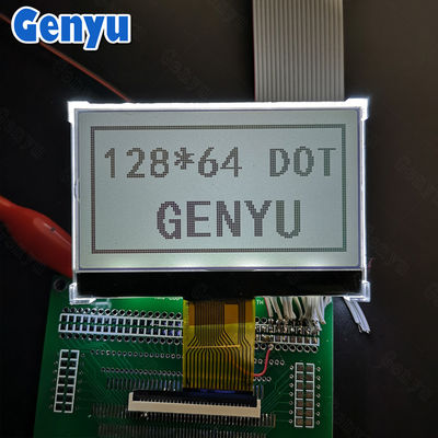 2.9 polegadas 128x64 Display gráfico LCD FSTN Preto Branco Transflectivo 18PIN SPI Interface