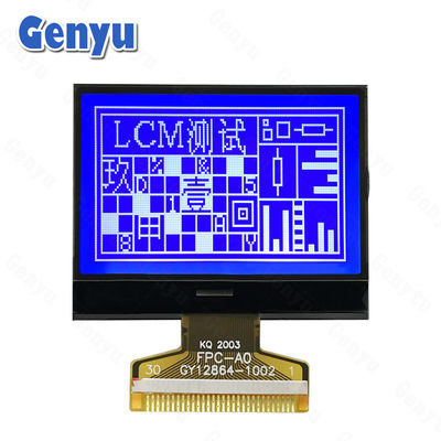 1.9 polegadas STN Azul 128x64 LCD Display 30PIN FPC 8-Bit paralelo para dispensador de água