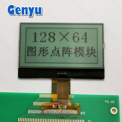 2Ecrã LCD de 0,4 polegadas FSTN 128x64 Ecrã LCD transflectivo 27PIN 8 bits paralelo