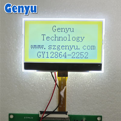 2Display LCD gráfico de.48 polegadas 128x64 pixels STN Amarelo-verde com luz de fundo branca