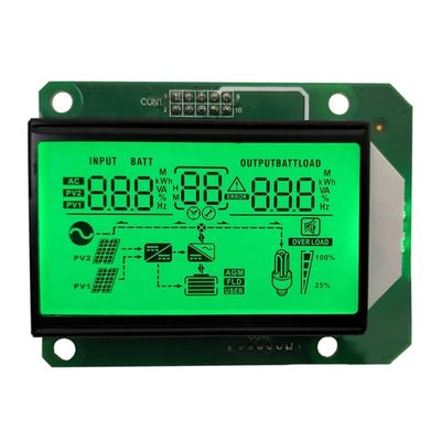 Bom preço. Visor monocromático HTN de 7 segmentos com ângulo de visão de 6 horas Ecrãs LCD inversor de tamanho personalizado da LCD on-line
